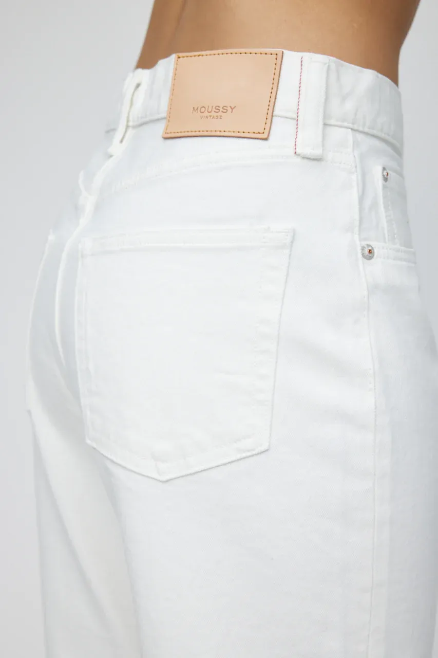 Moussy - MV Aurora Wide Straight Crop in White