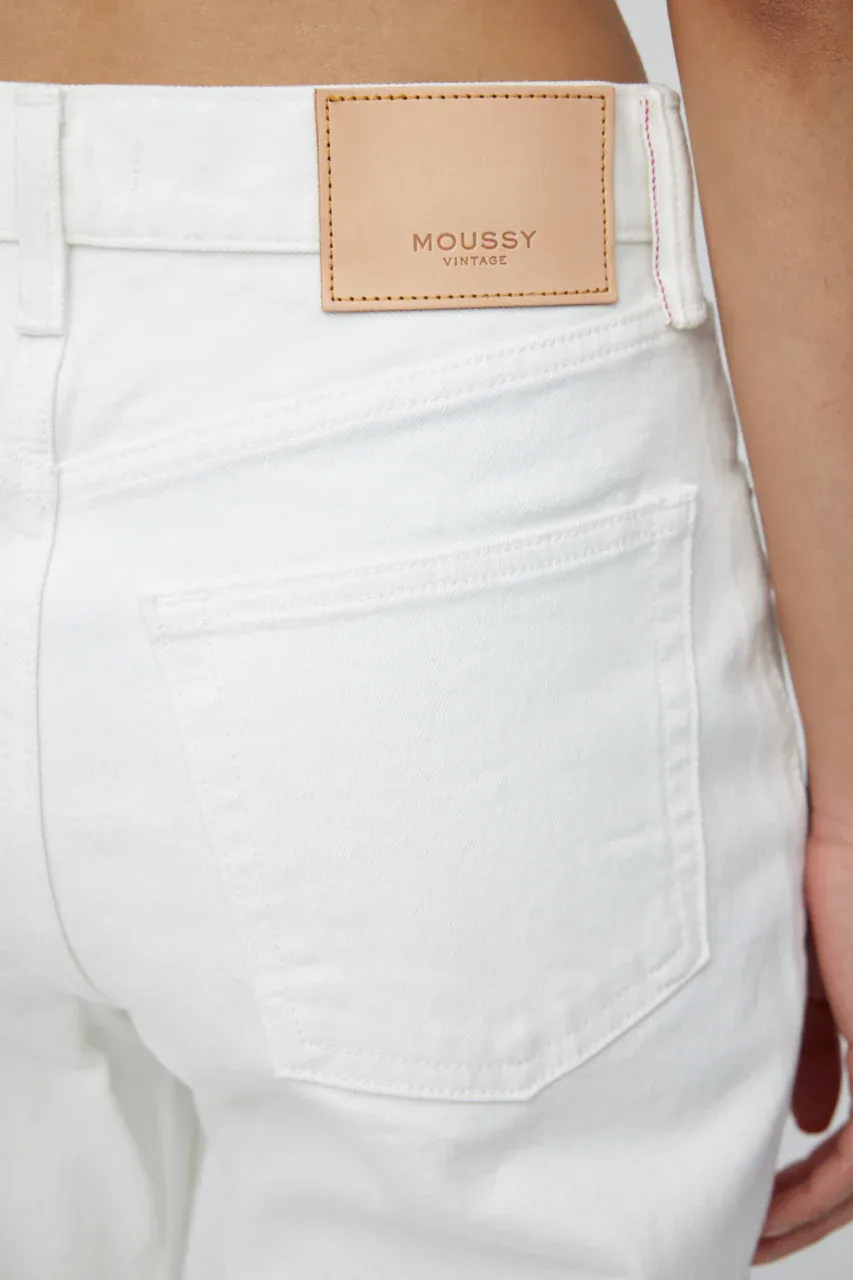 Moussy - MV Aurora Wide Straight Crop in White