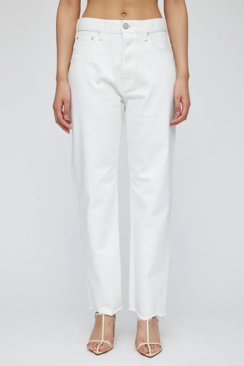 Moussy - MV Aurora Wide Straight Crop in White