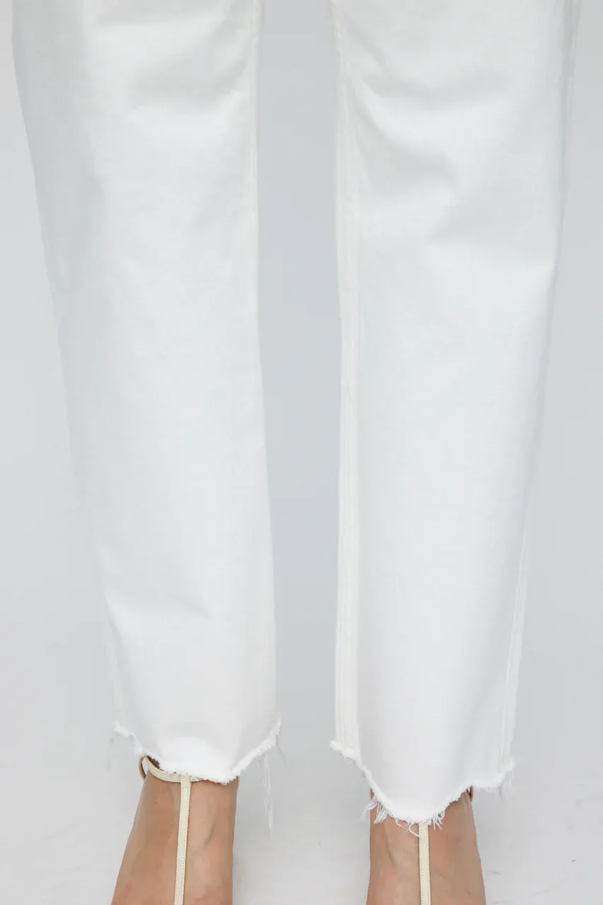 Moussy - MV Aurora Wide Straight Crop in White