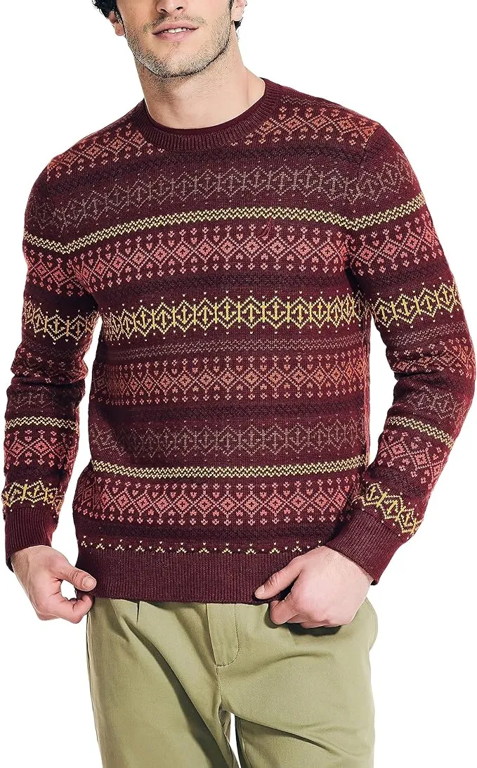 Nautica Men's Fair Isle Crewneck Sweater