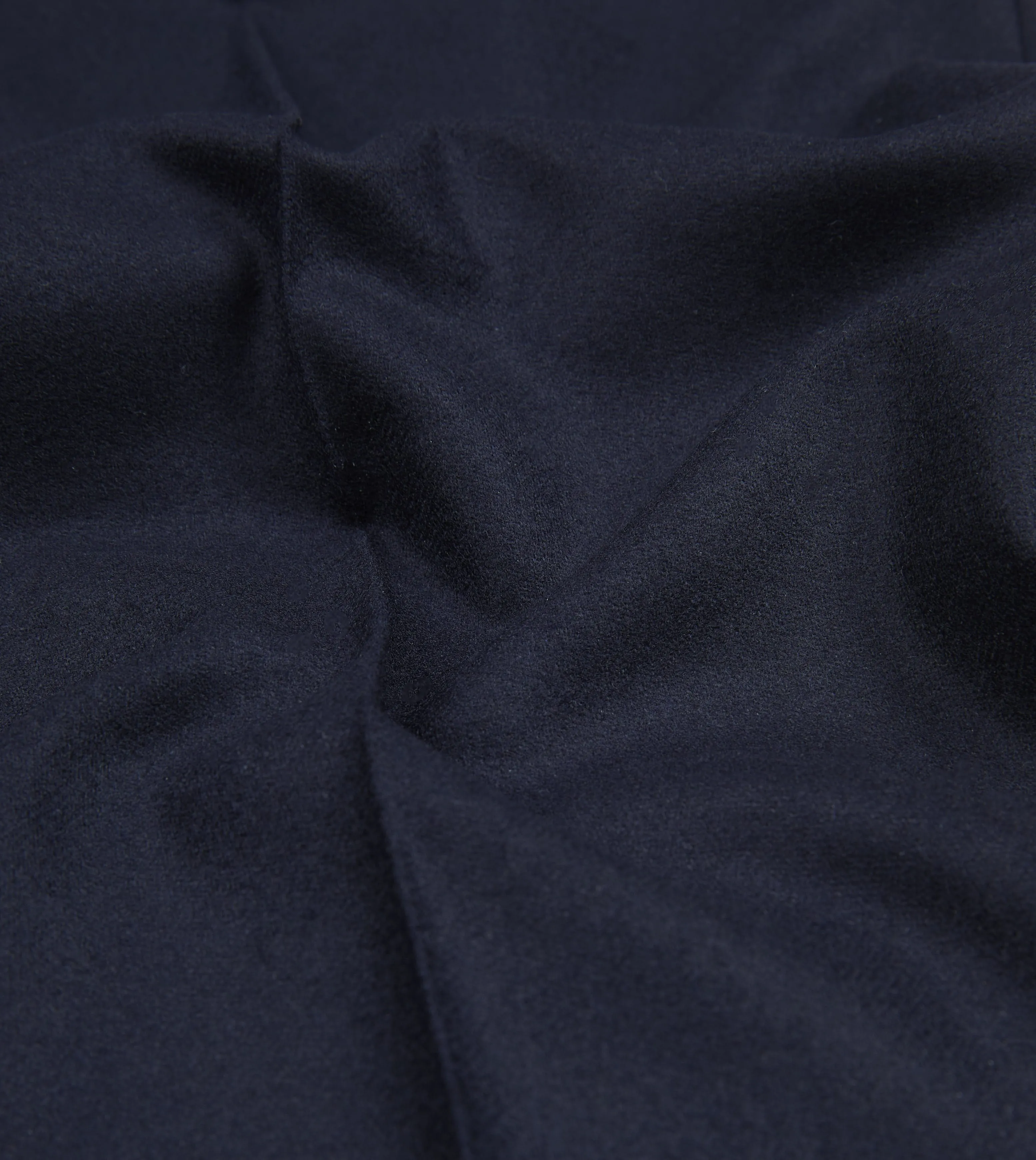 Navy Wool Flannel Single Pleat Trouser