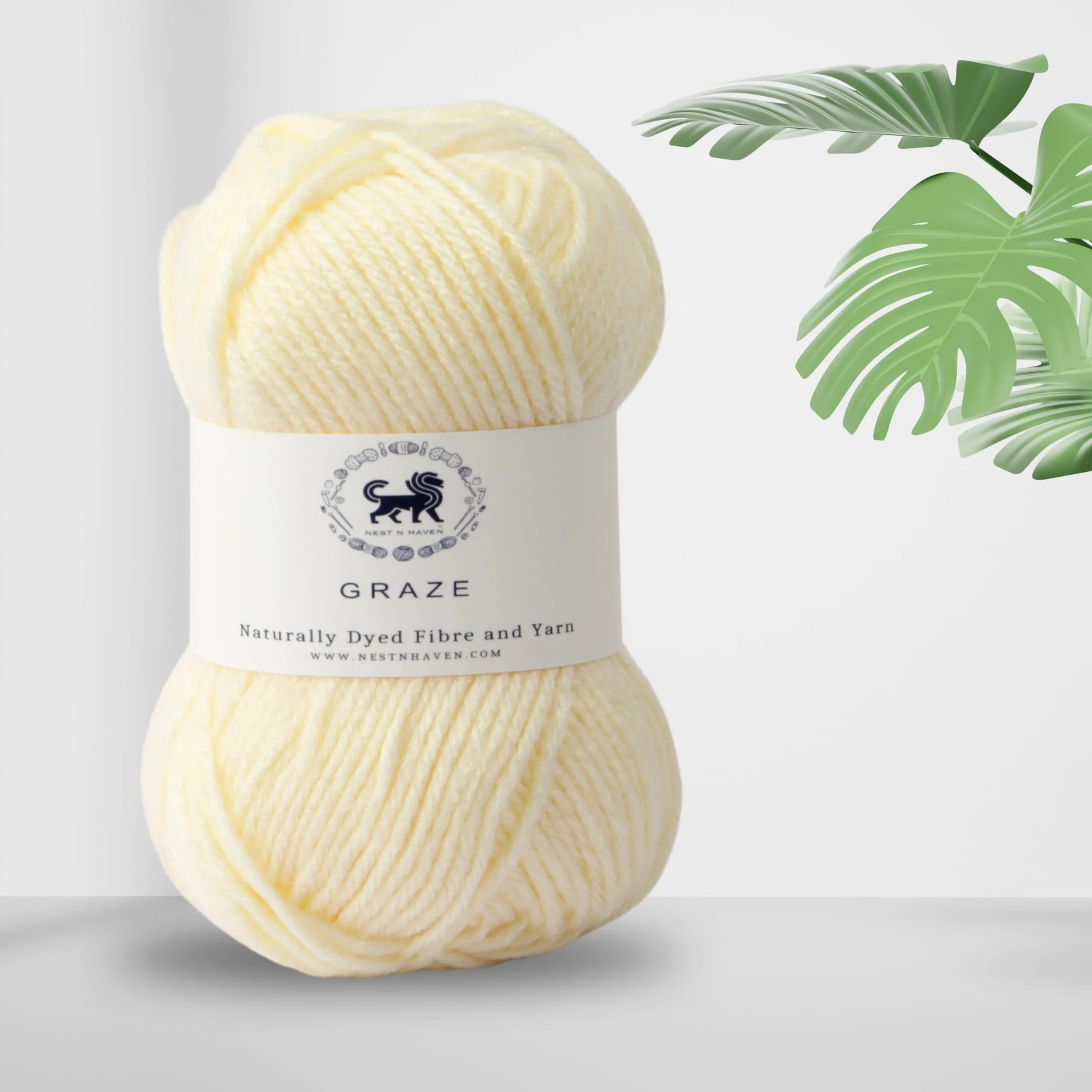 Nestnhaven Acrowools Graze Hand Knitting and Crochet Yarn. Pack of 1 Ball - 100gms. Shade no - NNHG002 (Off White)