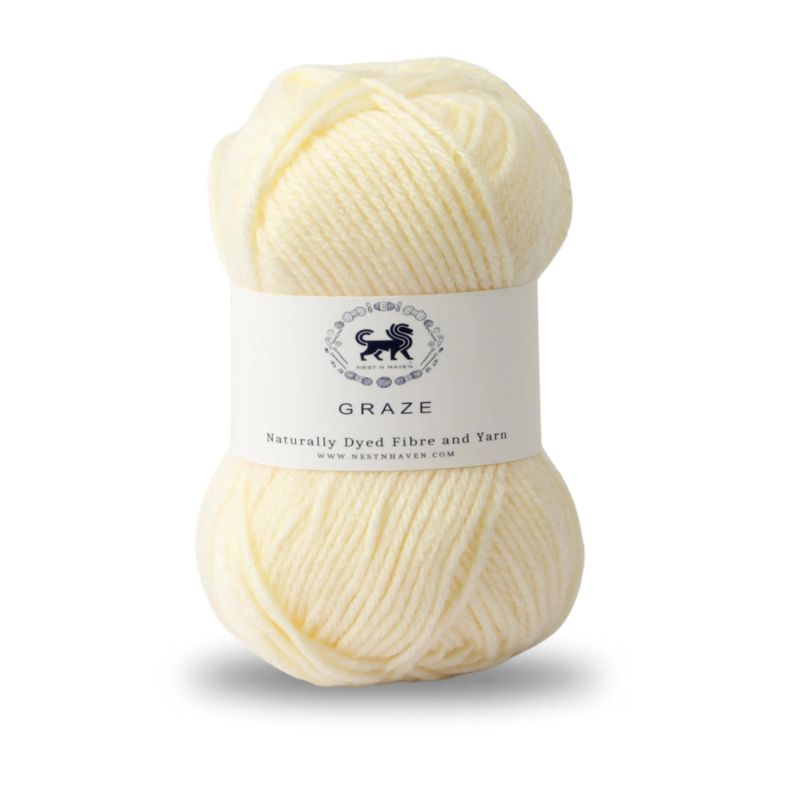 Nestnhaven Acrowools Graze Hand Knitting and Crochet Yarn. Pack of 1 Ball - 100gms. Shade no - NNHG002 (Off White)