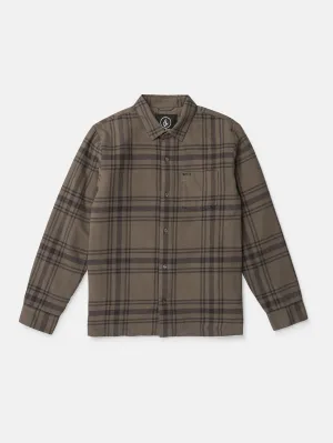 Northport Lined Long Sleeve Flannel - Mushroom