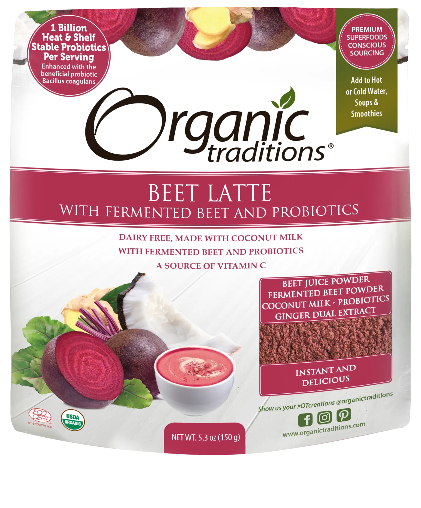 Organic Traditions Beet Latte (150g)