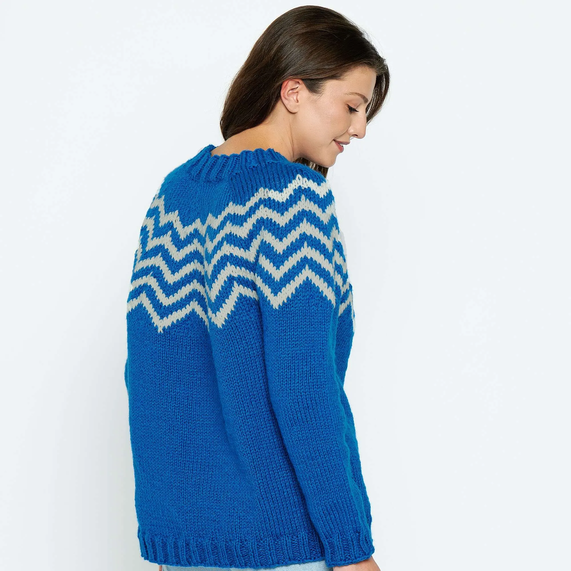 Patons Sharp Chevron Knit Pullover