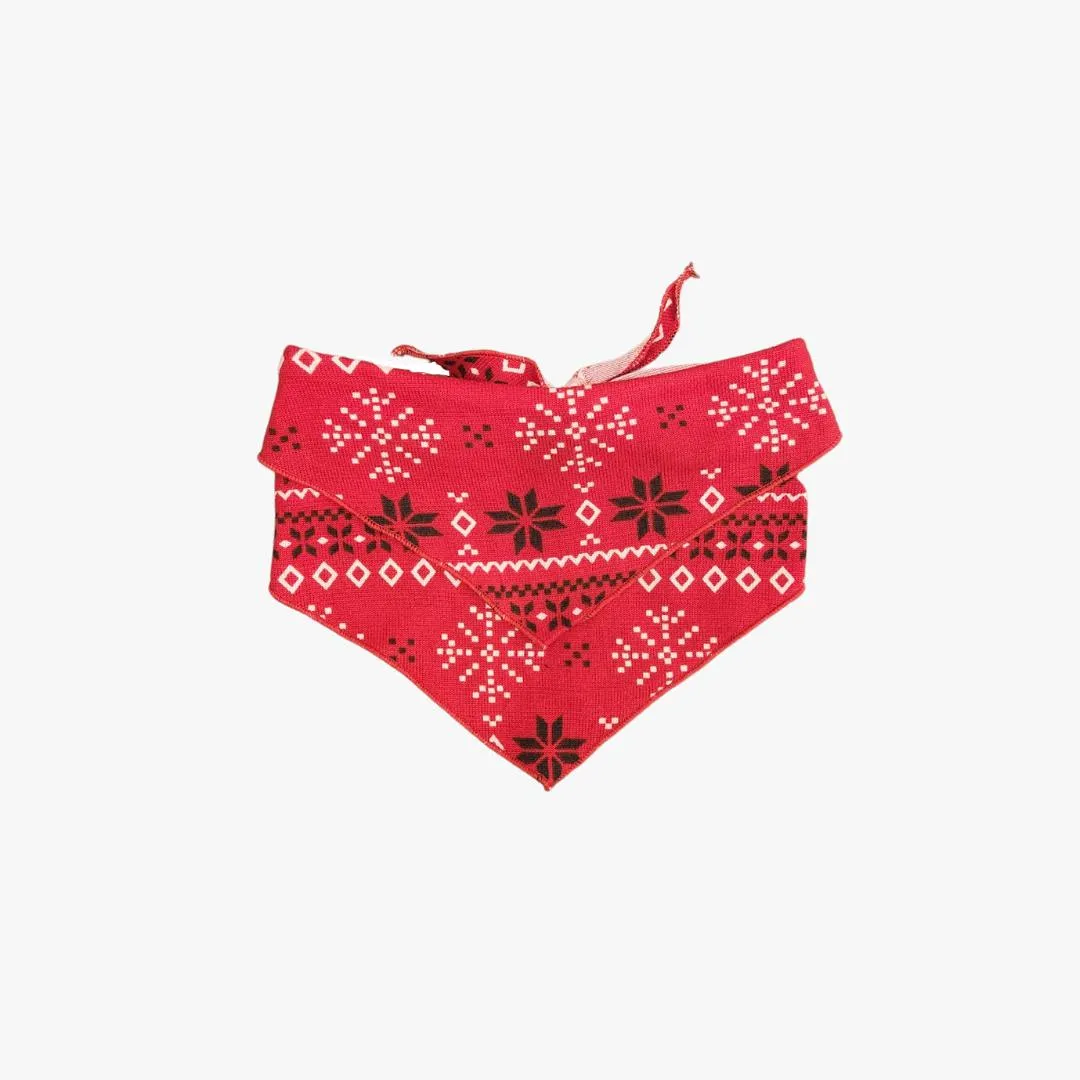 Pet Bandana - Red Fair Isle