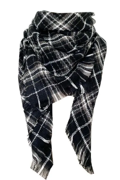 Plaid Imitation Cashmere Scarf