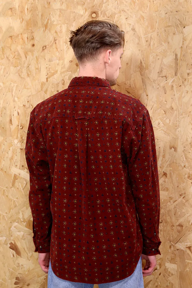 Print Points Corduroy Shirt