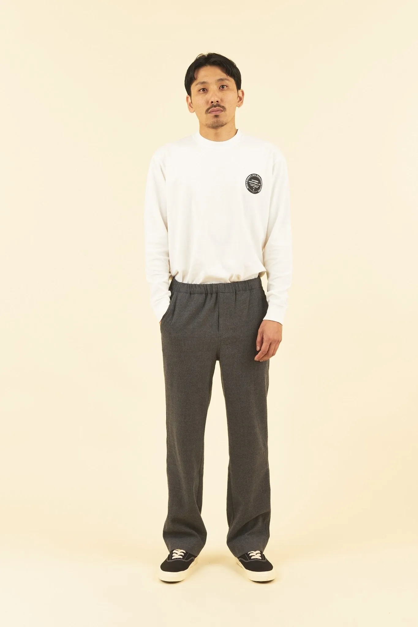 Rats Wool Knit Easy Pants - Charcoal