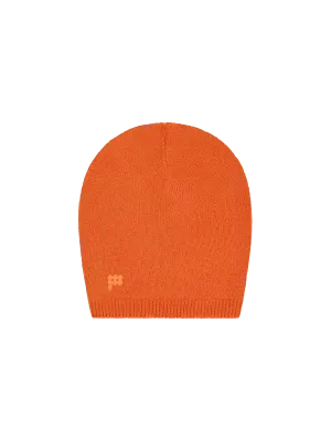 Recycled Cashmere Beanie—cinnamon orange