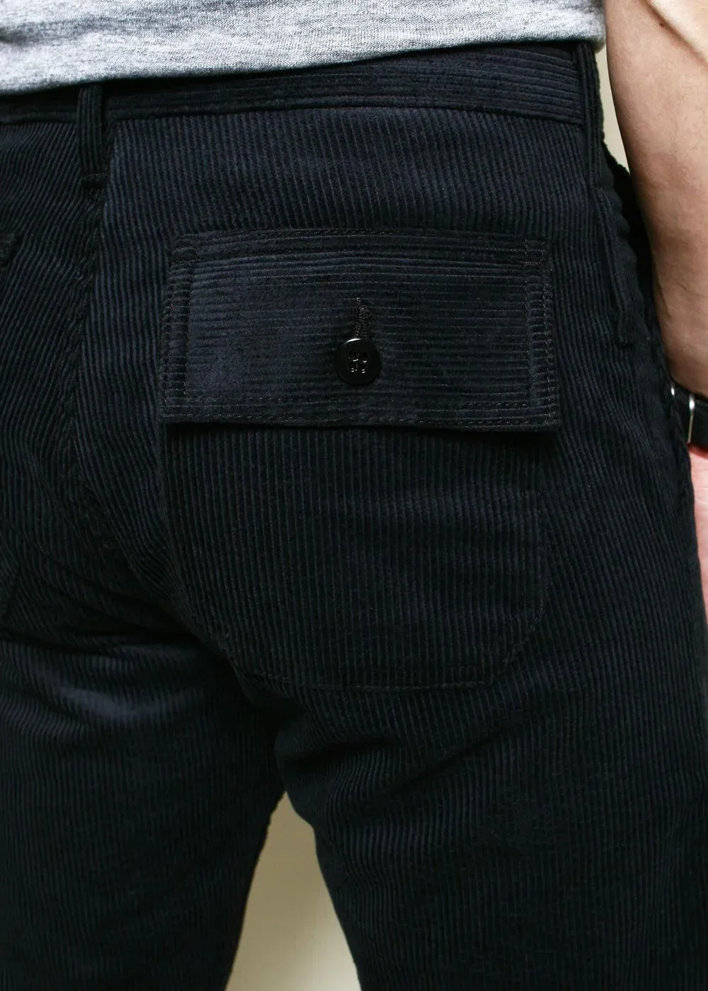 Rogue Territory - Corduroy Fatigue Pants in Black