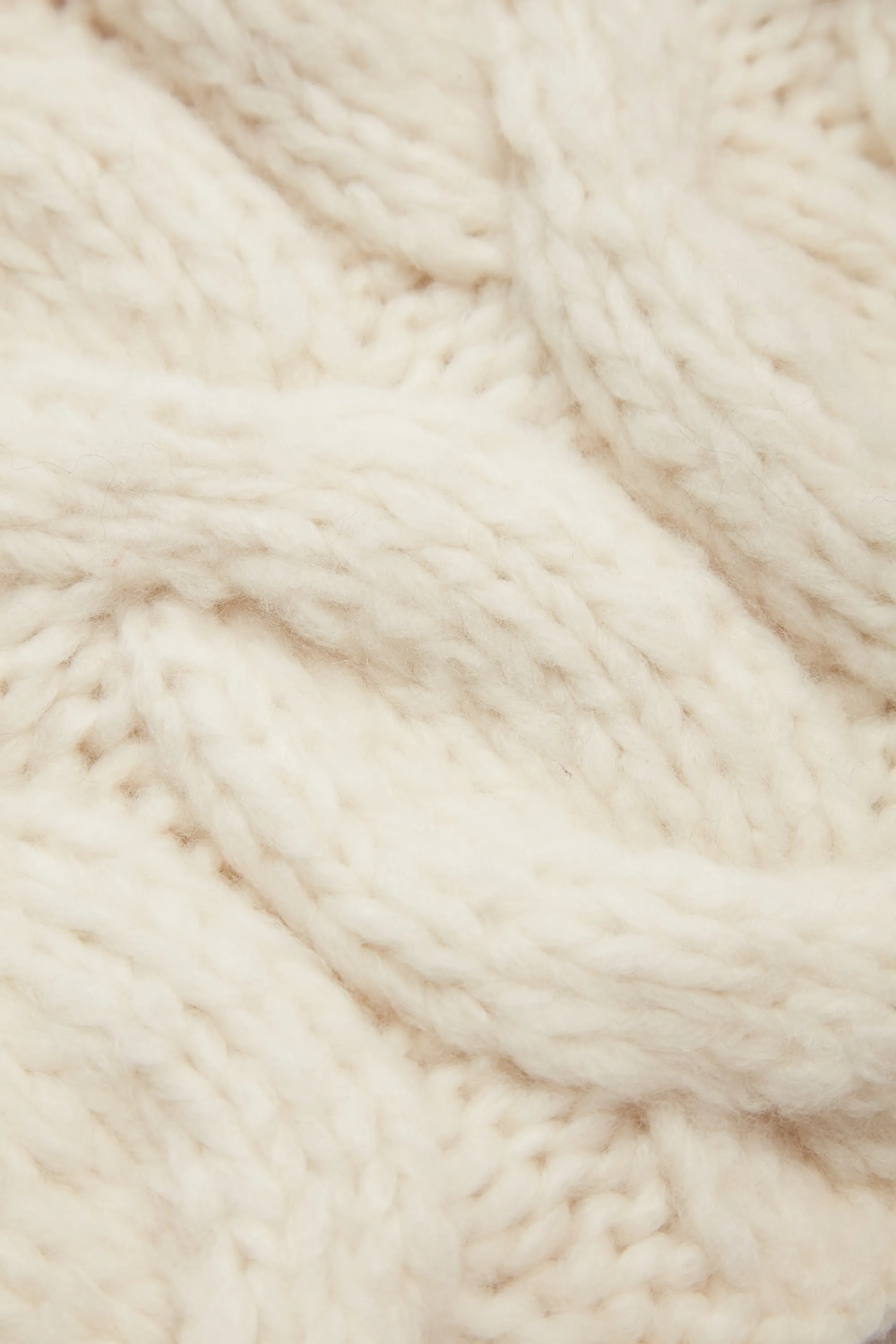 Scarlett Knit Mittens in Ivory Welfat Cashmere