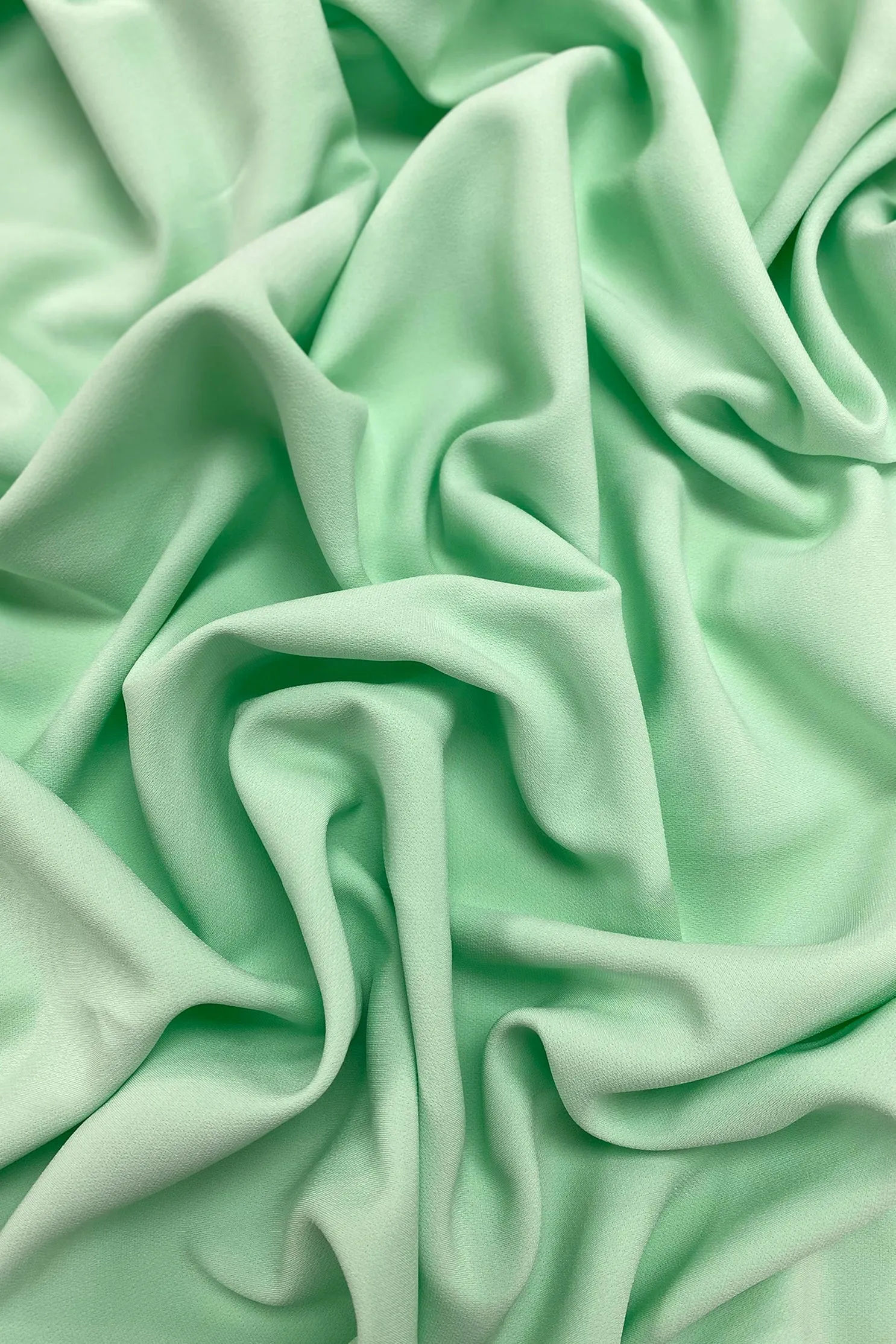 Seafoam Triacetate Heavy Matte Crepe