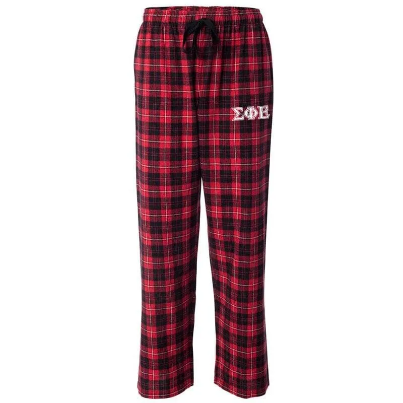 SigEp Red Plaid Flannel Pants