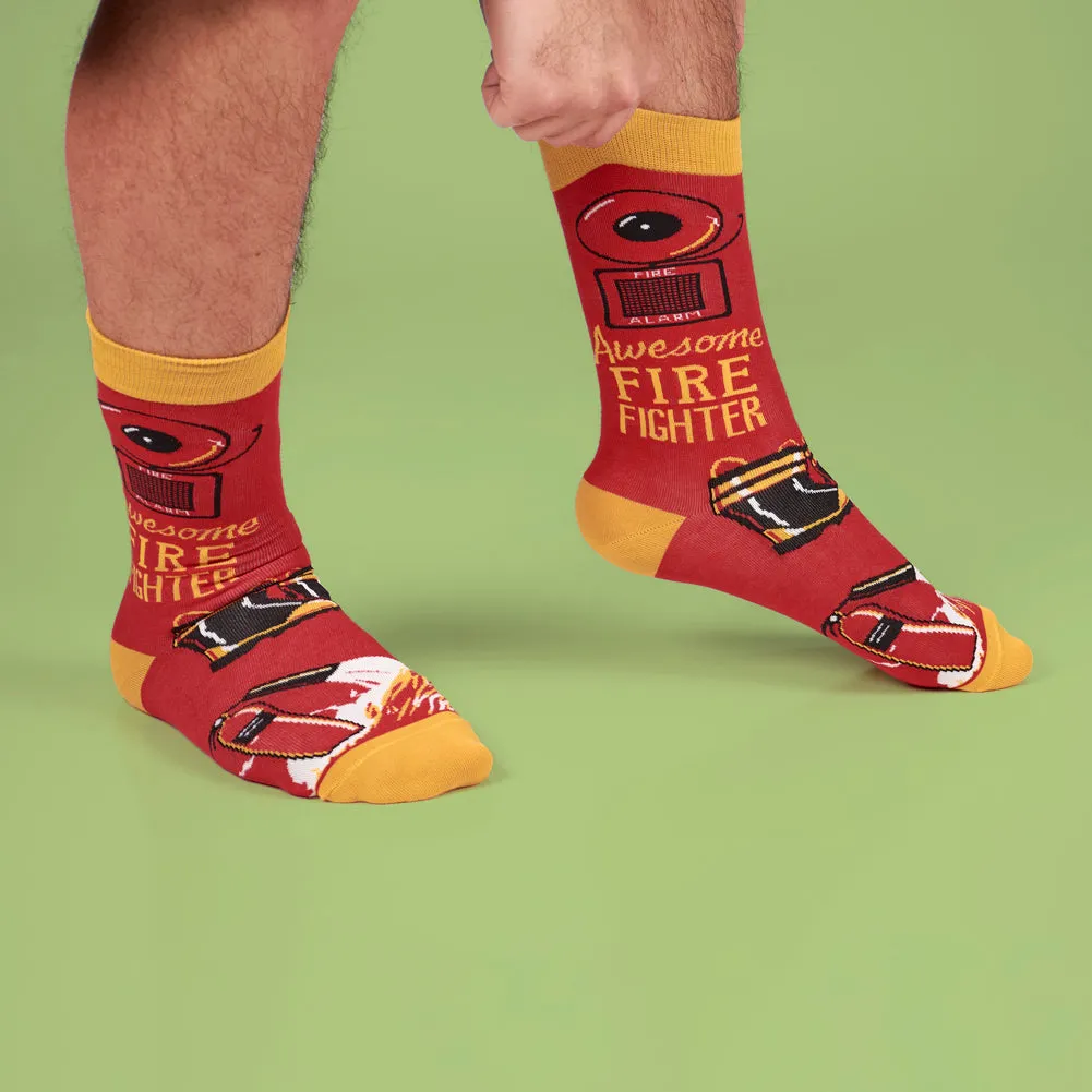 Socks- Awesome Fire Fighter by Primitives by Kathy