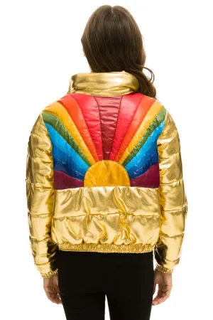 SUNBURST APRES PUFFER JACKET - GLOSSY GOLD