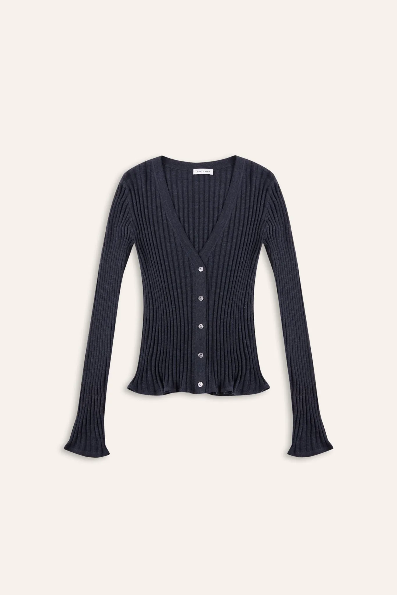 SUSAN slim-fit cardigan (Dark grey)