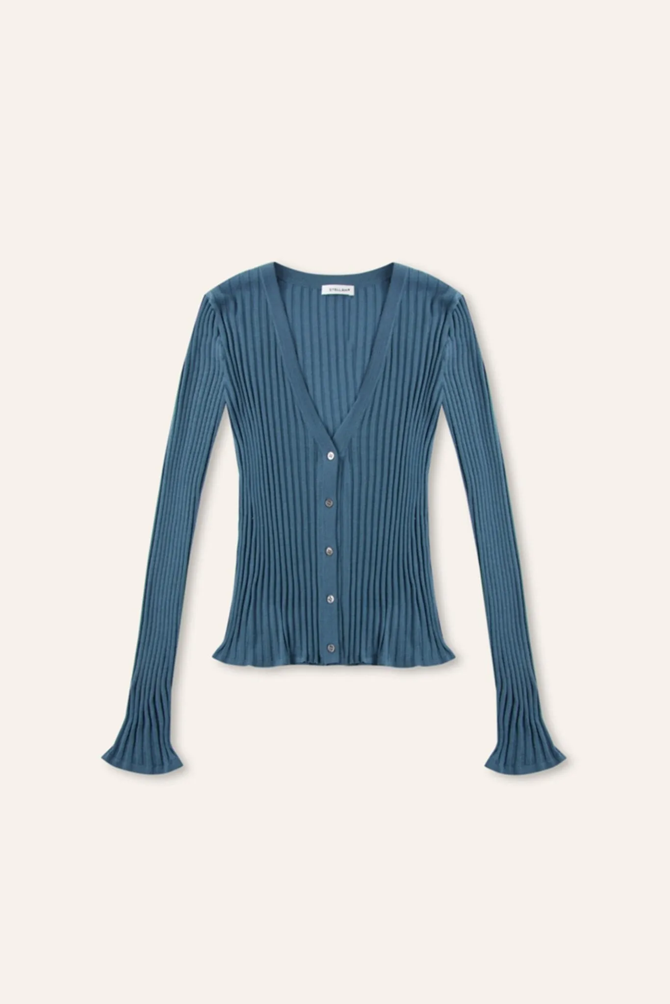 SUSAN slim-fit cardigan (Storm blue)