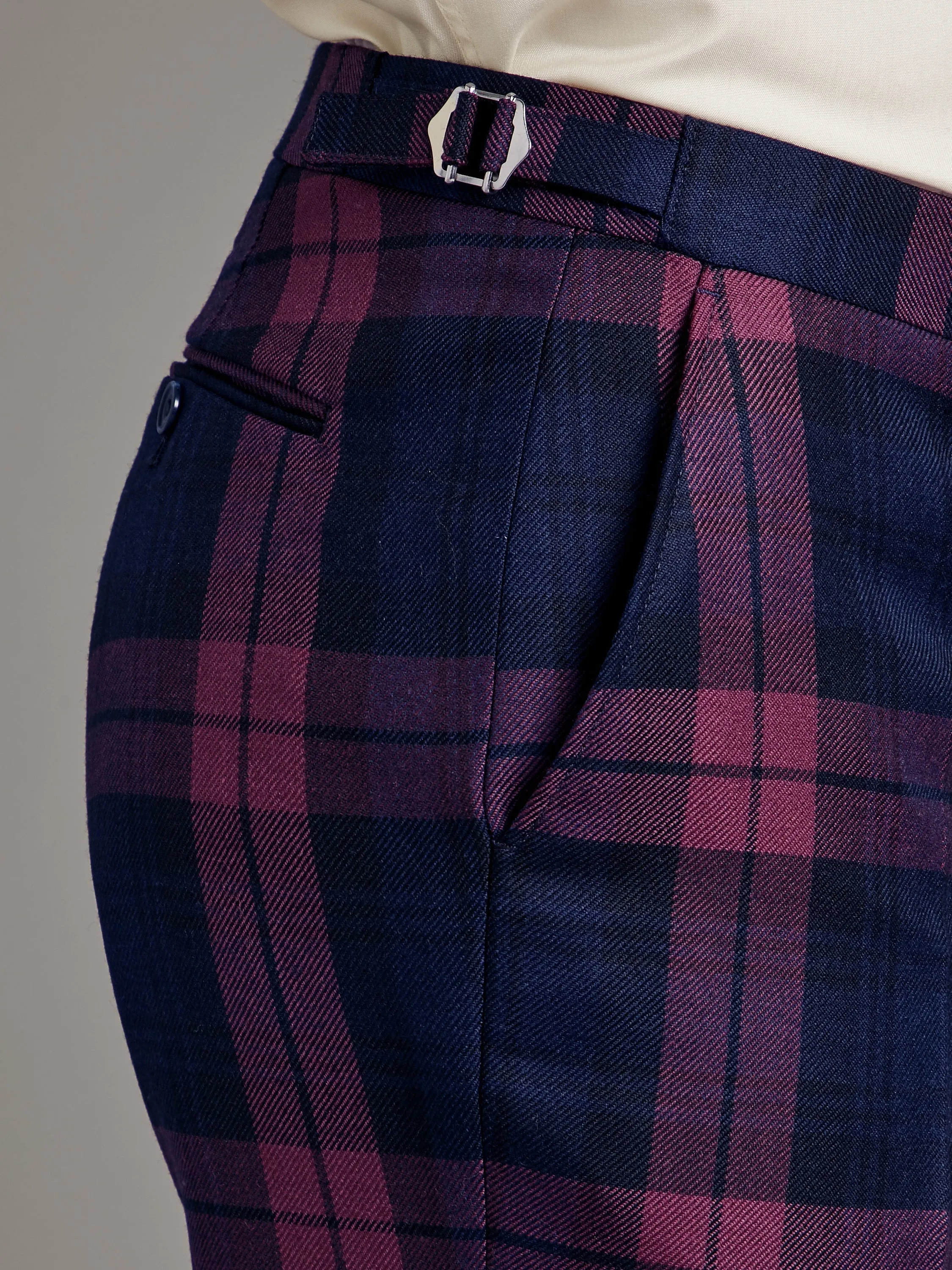 Tartan Pants - Plum Watch