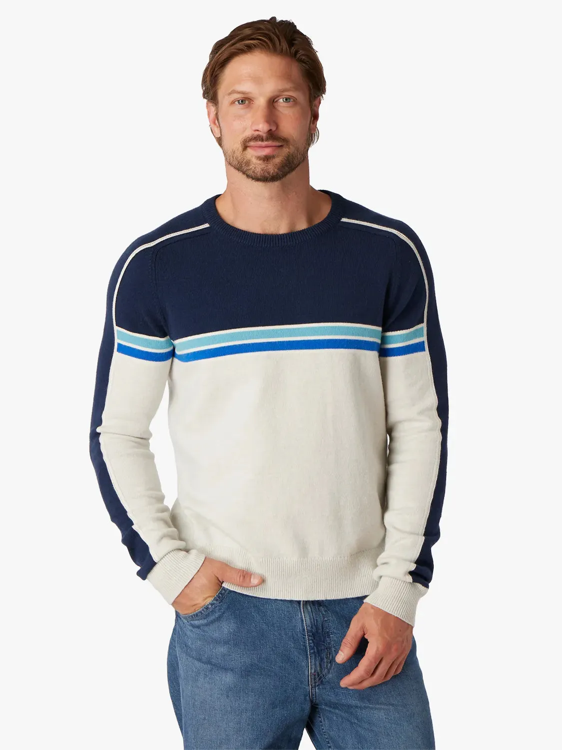 The Robinson Sweater | Bluebird Stripe