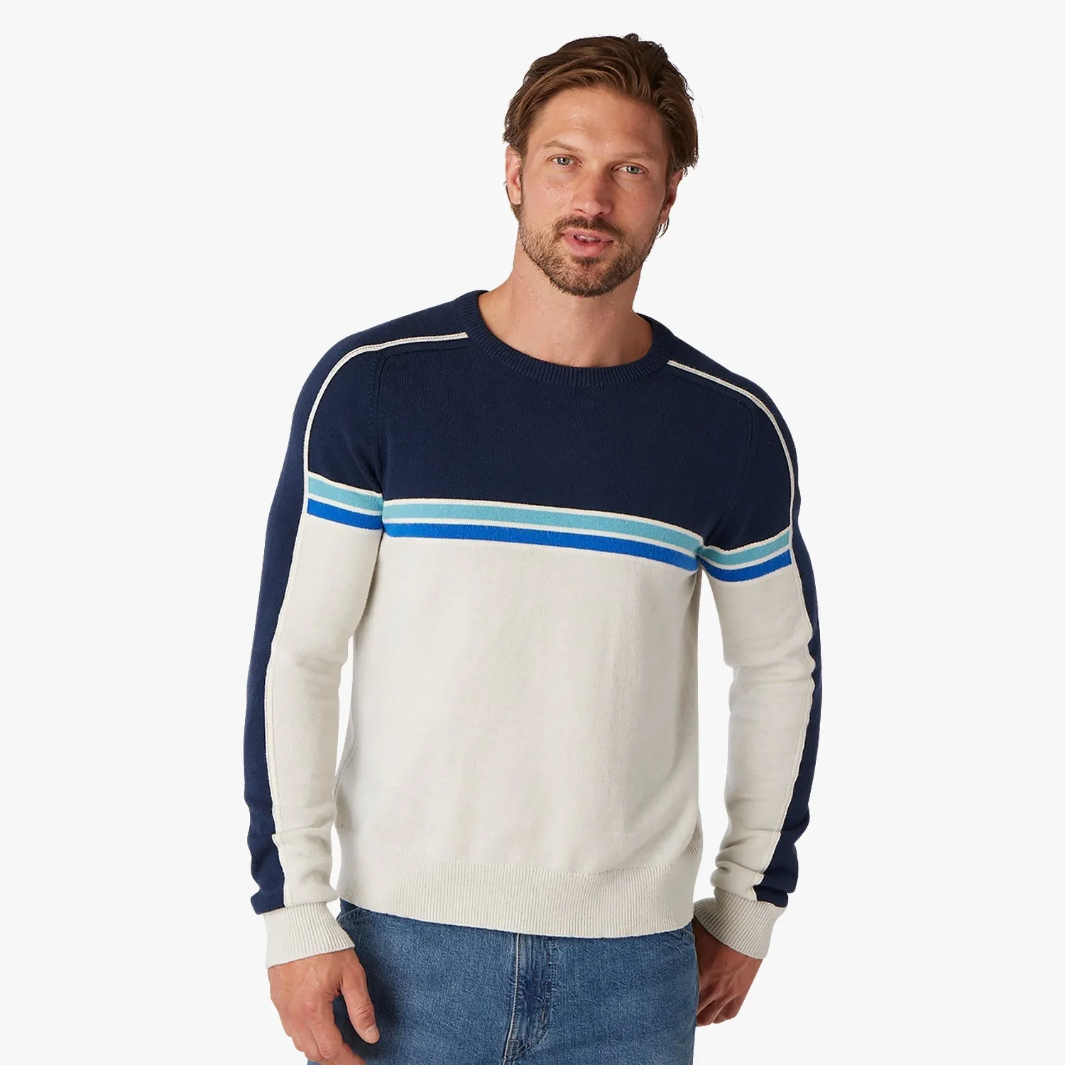 The Robinson Sweater | Bluebird Stripe