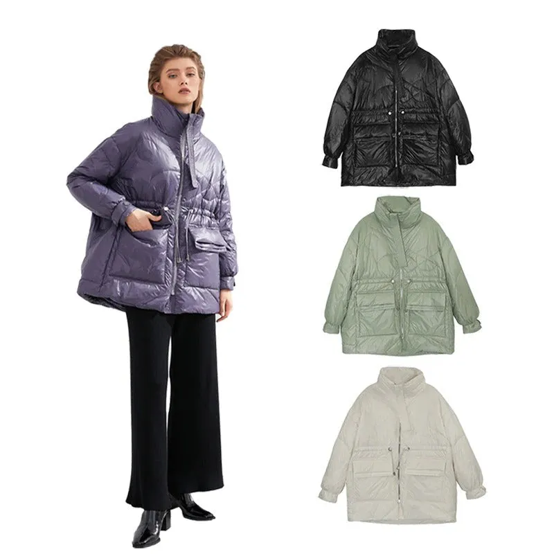 Thick and Warm Batwing Long Sleeve Winter Down Jackets