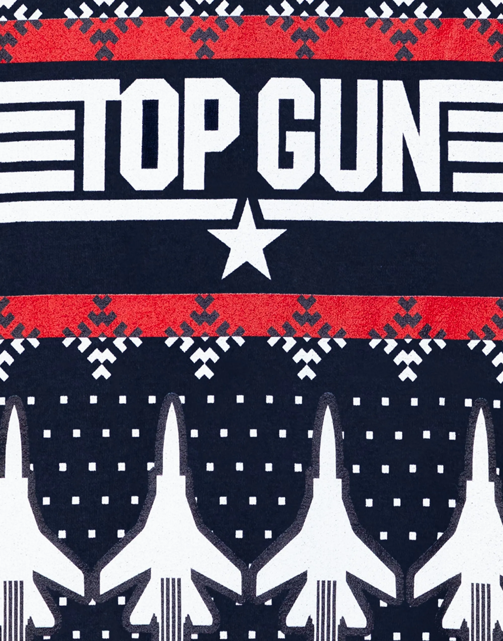 Top Gun Christmas Fairisle Men's Navy T-Shirt