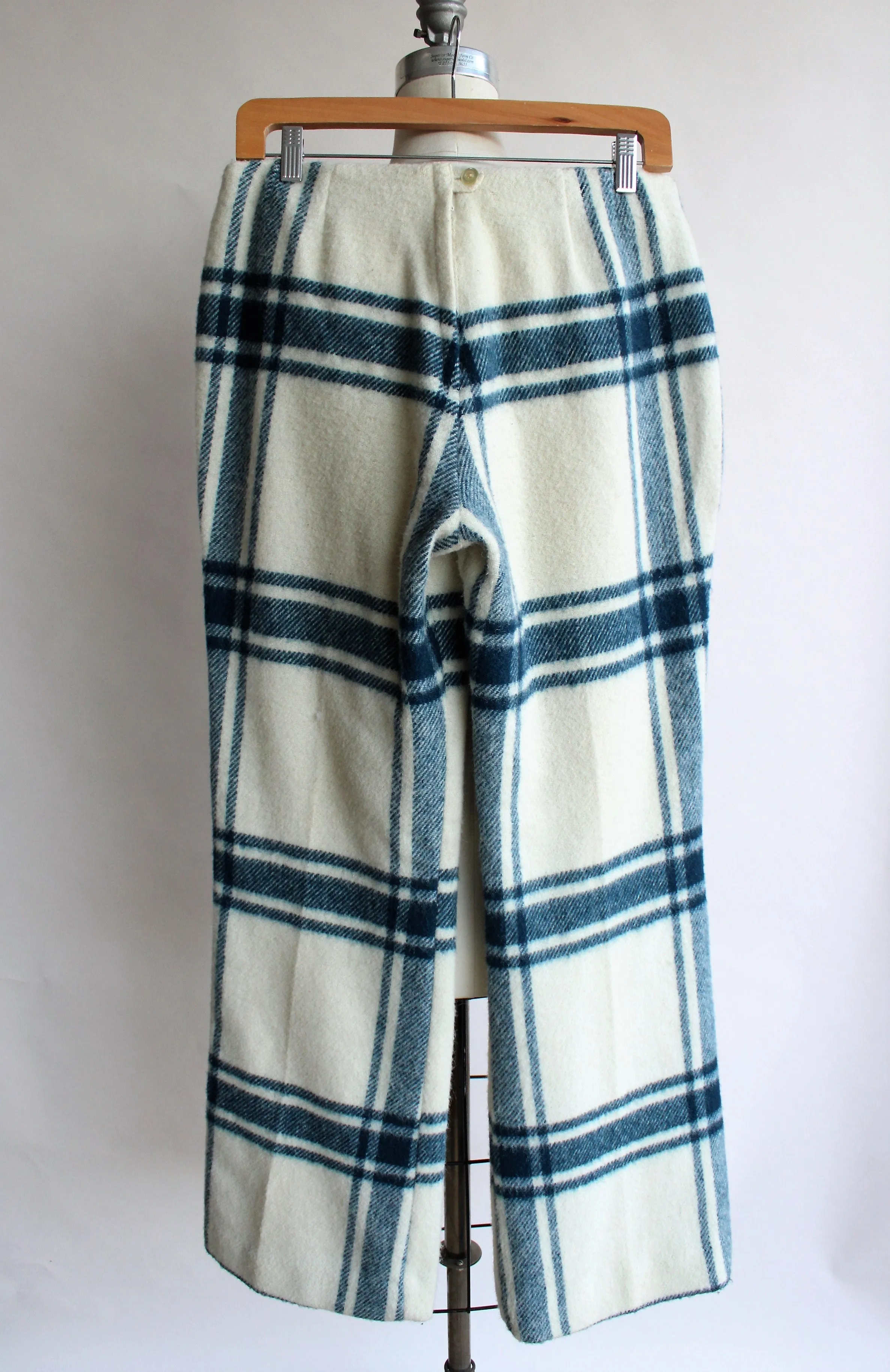 Vintage 1960s Plaid Wool Trousers