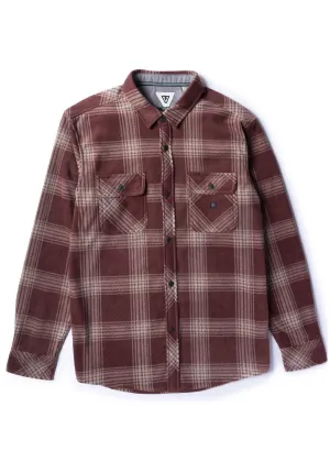 Vissla Eco-Zy Ls Polar Flannel - FIRED BRICK