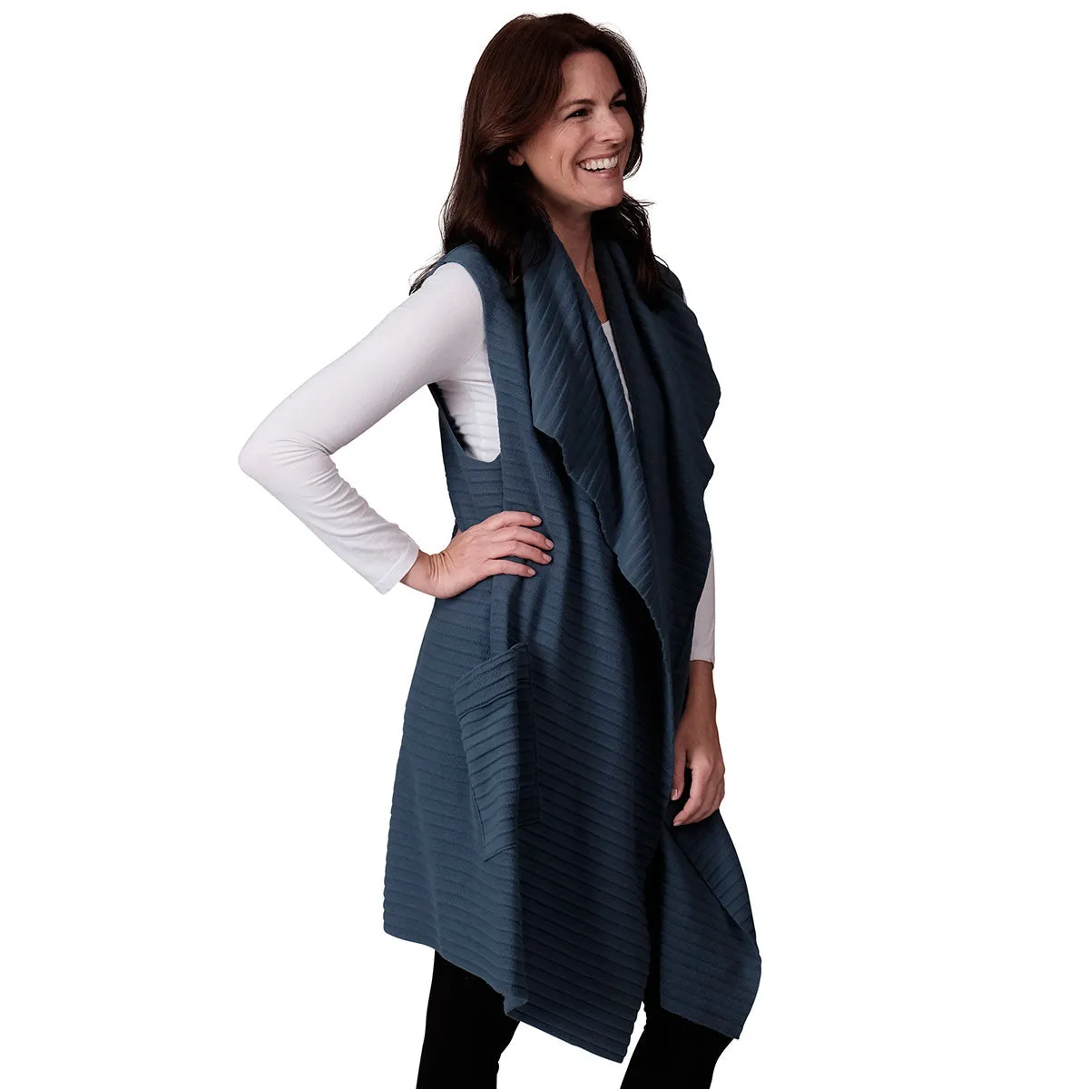 Weekender Cozy Coat Fleece Vest with Pockets Two Sizes!