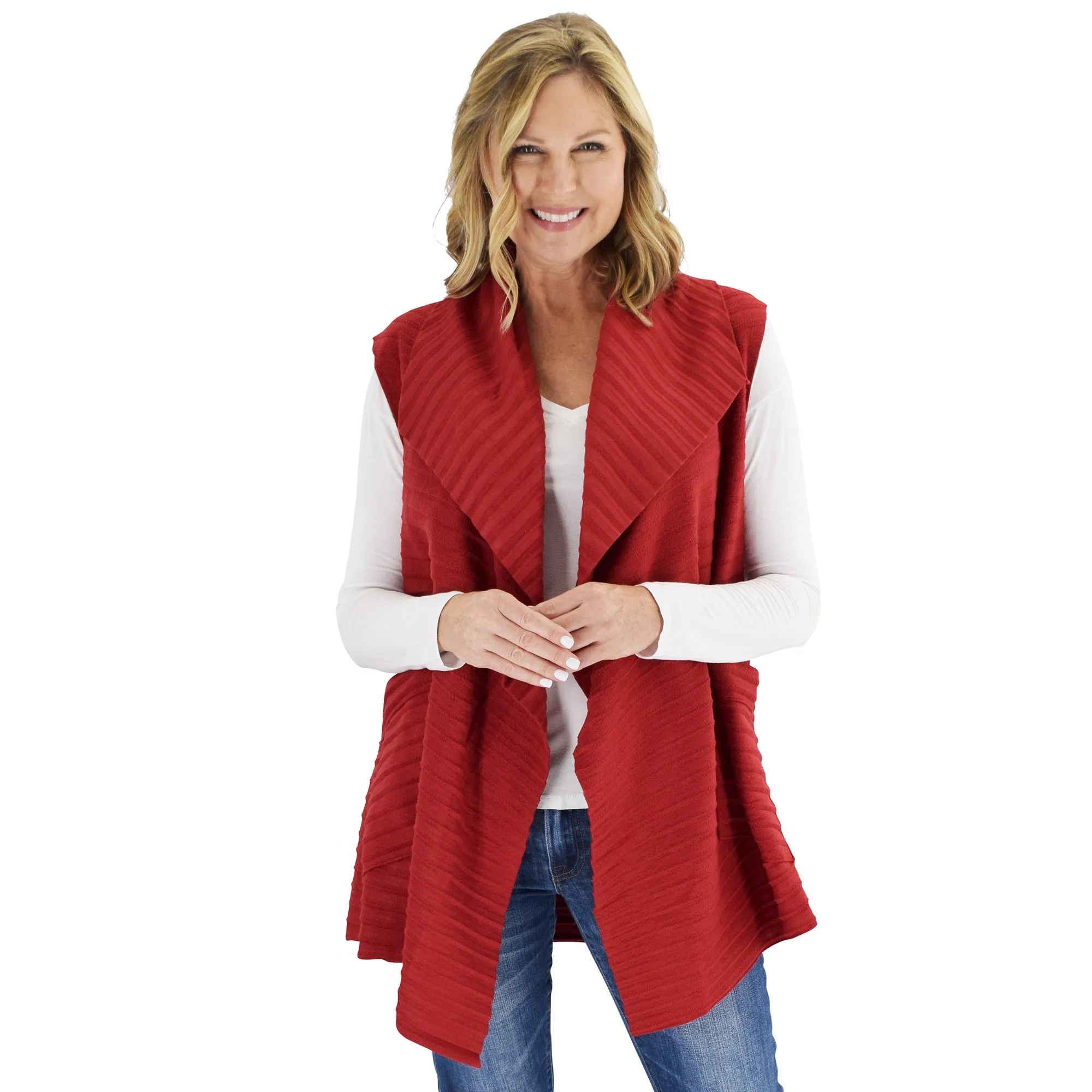 Weekender Cozy Coat Fleece Vest with Pockets Two Sizes!