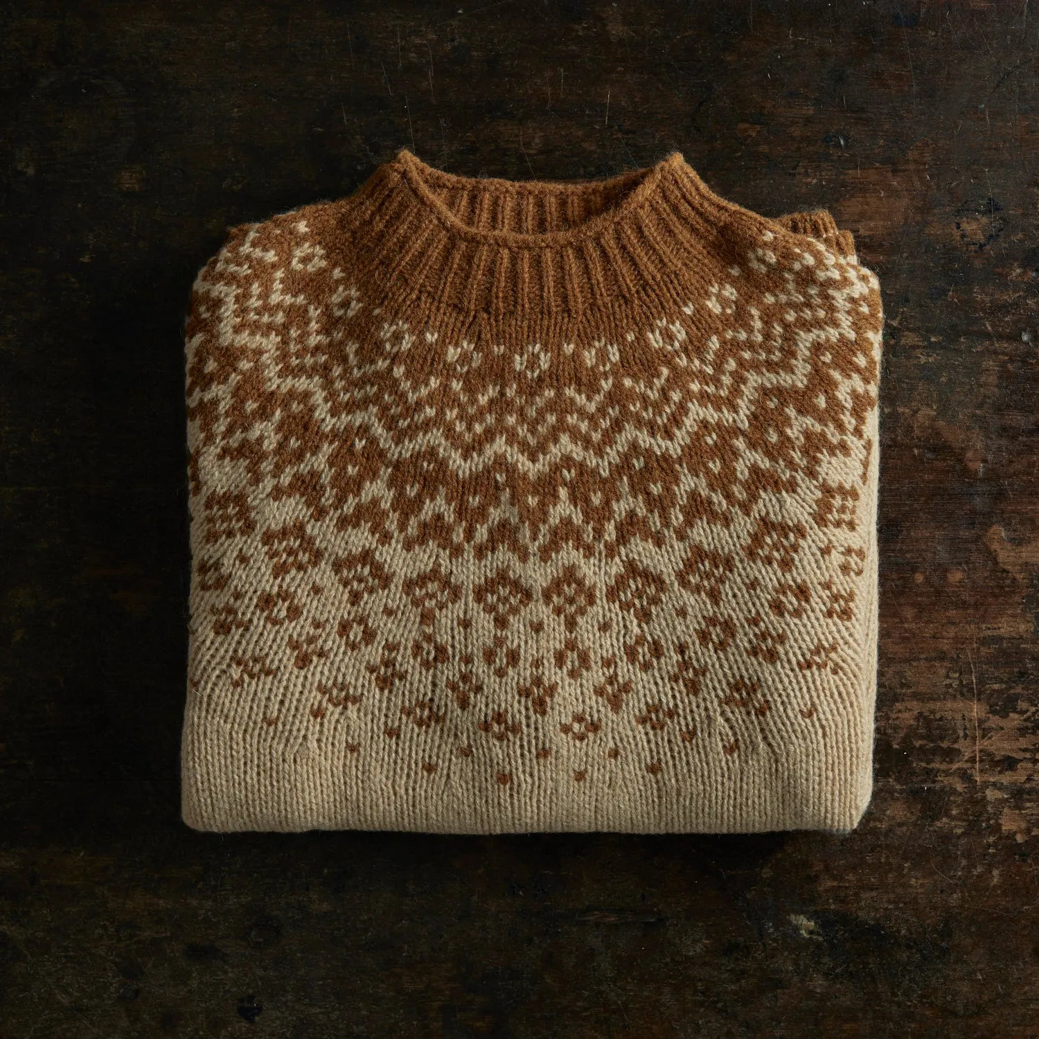 Womens Fauna Sweater - Lambswool - Barley