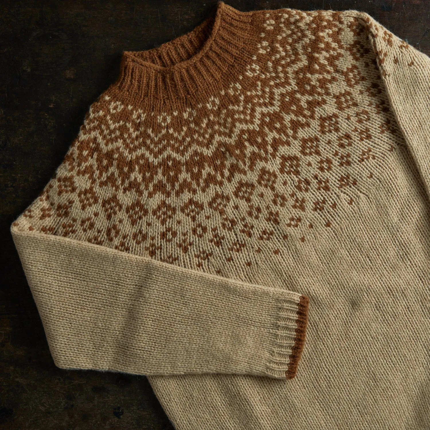 Womens Fauna Sweater - Lambswool - Barley